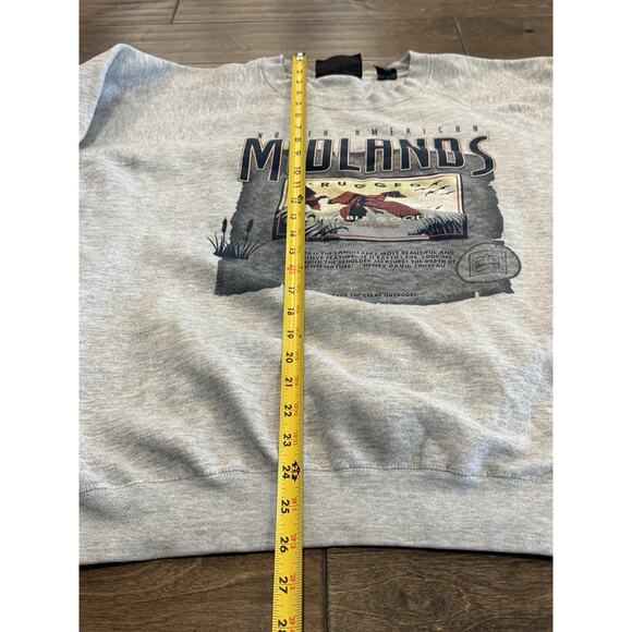 Vintage Wolf Athletic Mens Gray North American Midlands Rugged Sweatshirt XL - Picture 7 of 8